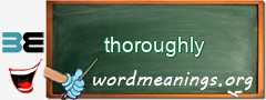 WordMeaning blackboard for thoroughly